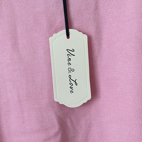 Vine & Love Pink Puff Sleeve Sweater - Picture 4 of 7